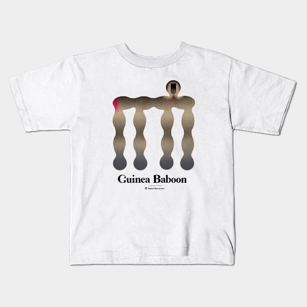 Bold monkey print "Guinea baboon" Kids T-Shirt by RockPaperScissors